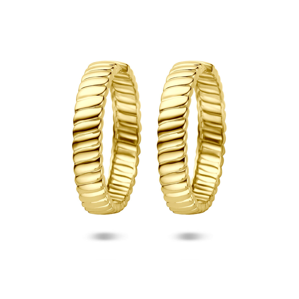 Zilveren vergulde geel klapoorringen 40 mm 1 micron - 2104092