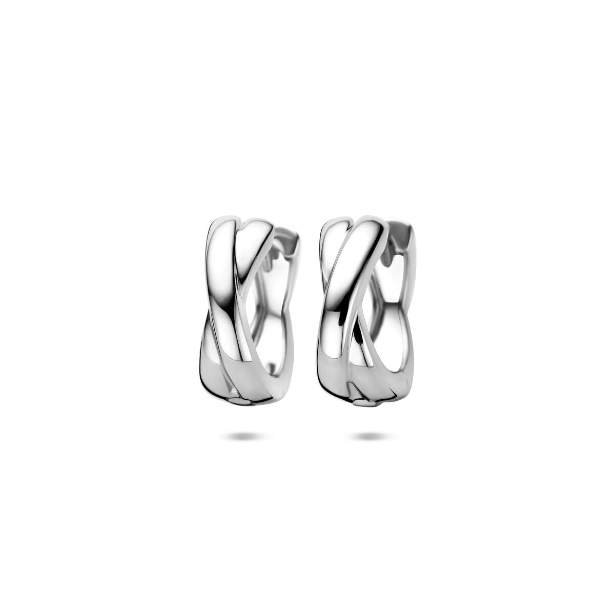 Zilveren gerhodineerde klapoorringen 15 mm - 1341311