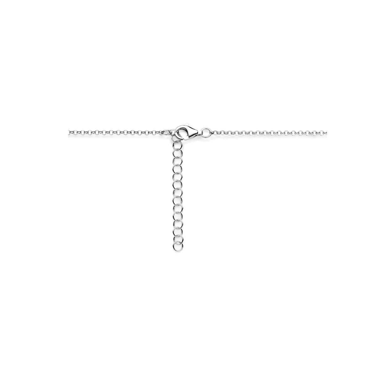 Fantasy Collection Collier hartje 41 + 4 cm zilver