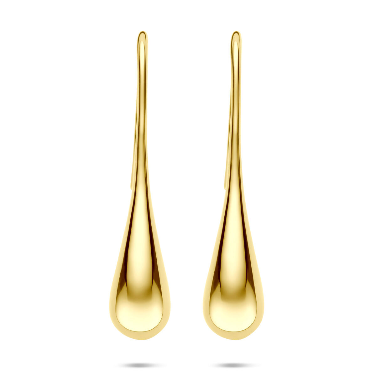 Zilveren vergulde geel oorhangers franse haak 38 mm 1 micron - 2104071