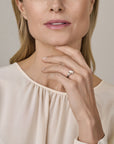 Zilveren Gerhodineerde Ring Parel 1341180