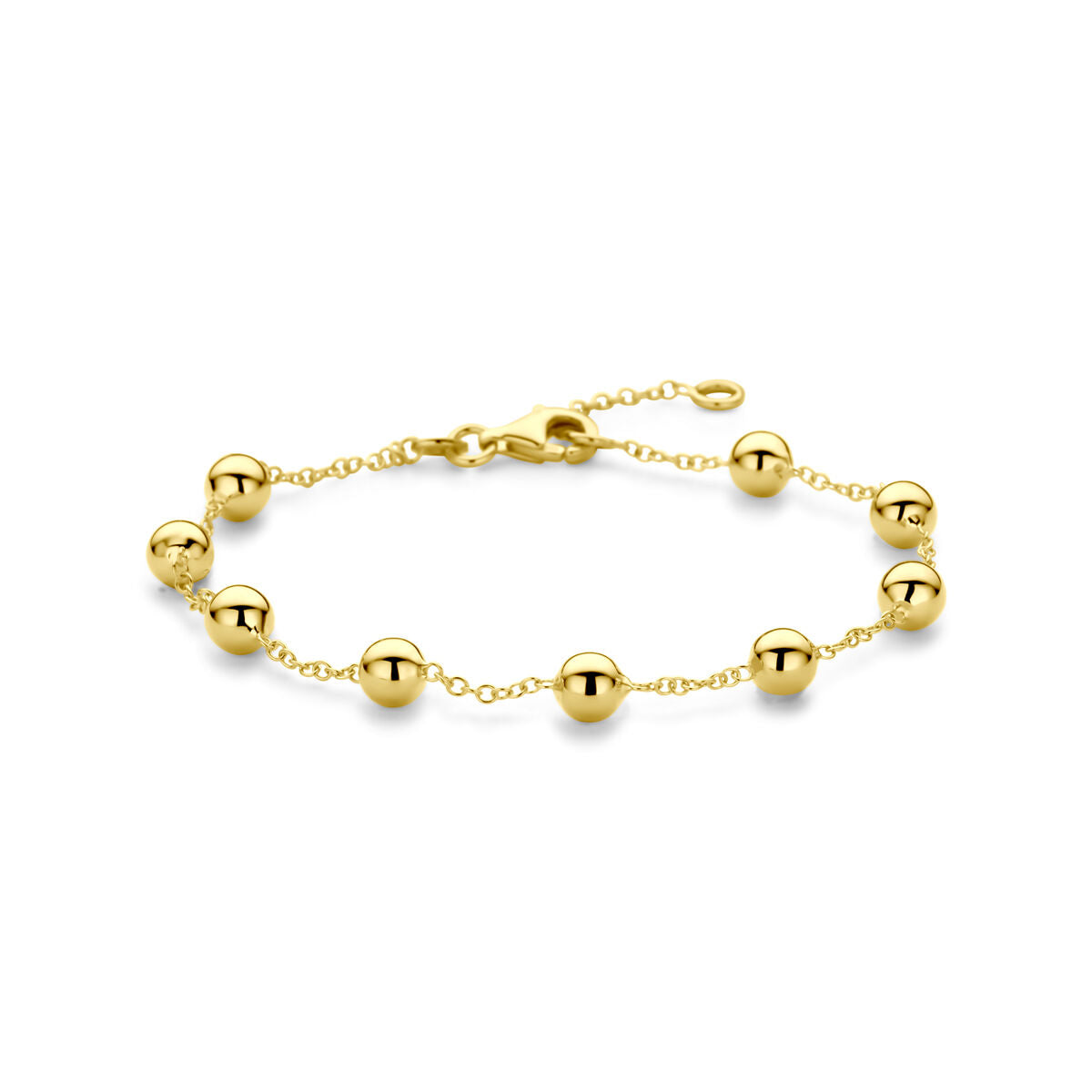 Fantasy Collection Armband bolletjes 17 - 19 cm 14K geelgoud