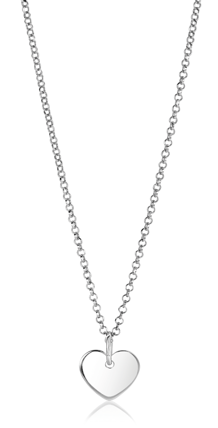 Zinzi zilveren hanger glad hart 12mm voor gravure ZIH2346-12 (zonder collier) - PansiteNederland.nl