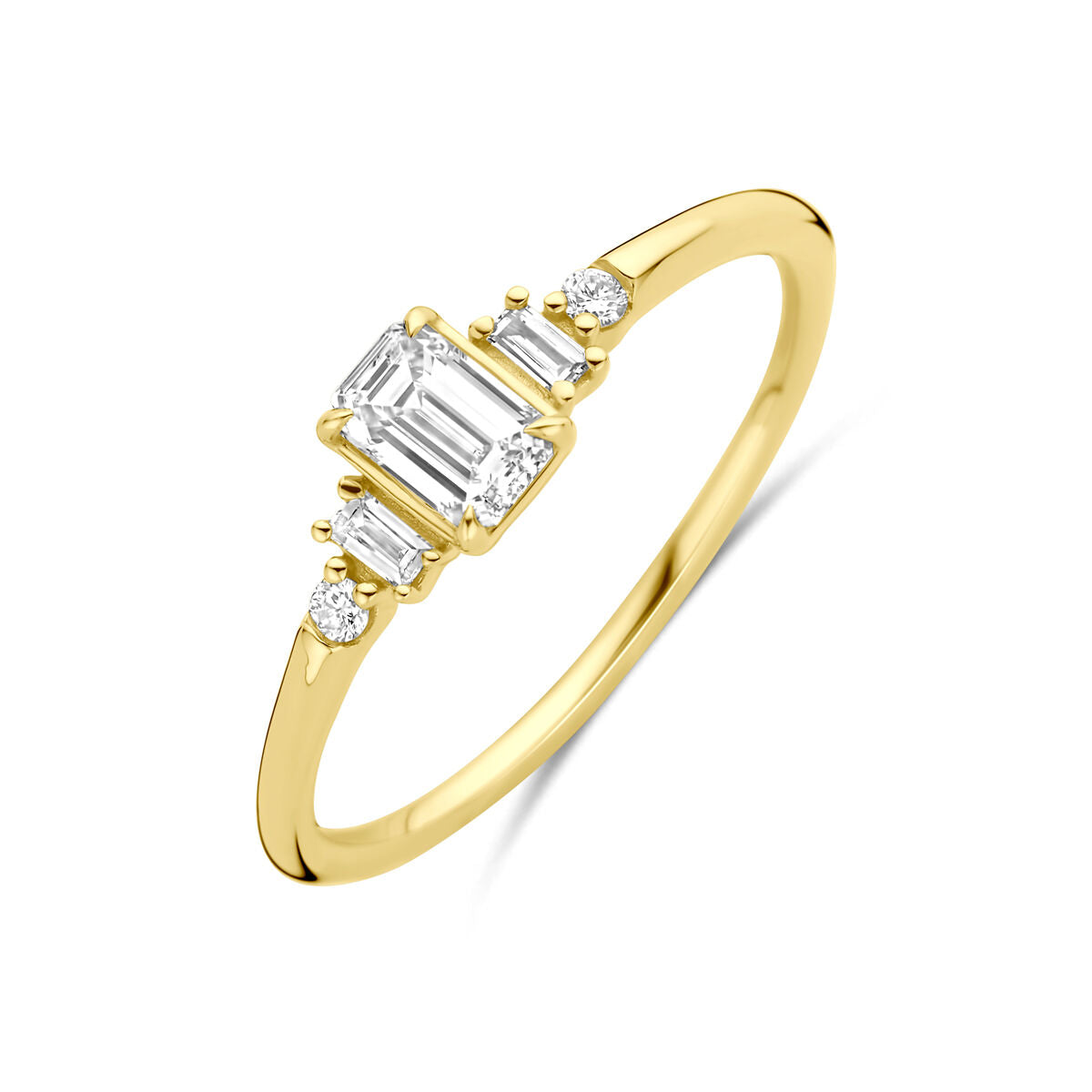 Fantasy Collection Ring lab grown diamant 0.40ct h si 14K geelgoud