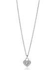 Zinzi zilveren hart hanger (15mm), met trendy sleutelgat en bezet met witte zirkonia's ZIH2400 (zonder collier) - PansiteNederland.nl