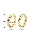 9K Geelgouden 9k oorringen 15 mm - 8000158