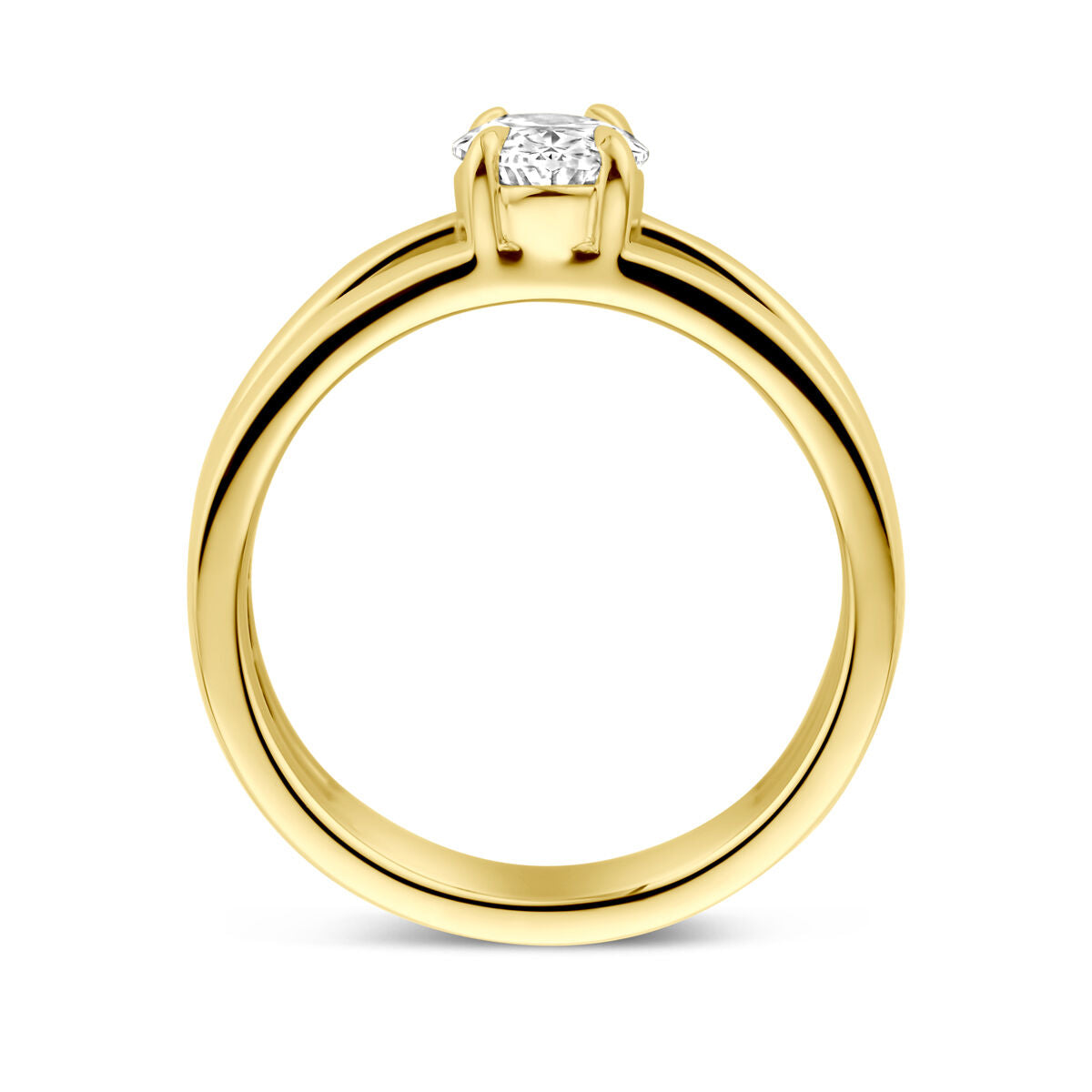 Fantasy Collection Ring lab grown diamant 1.00ct h si 14K geelgoud