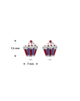 Zilveren gerhodineerde oorknoppen cupcake 7,5 mm - 1341853