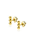 Zinzi Gold 14 krt gouden oorknoppen met drie bolletjes ZGO414