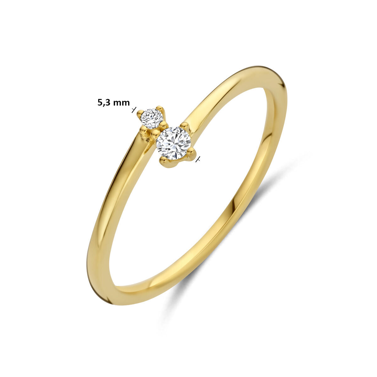 Fantasy Collection Ring diamant 0.06ct h si 14K geelgoud