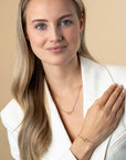 ZINZI gold plated zilveren armband met 2 verbonden hartjes 16,5-19,5cm ZIA2513G