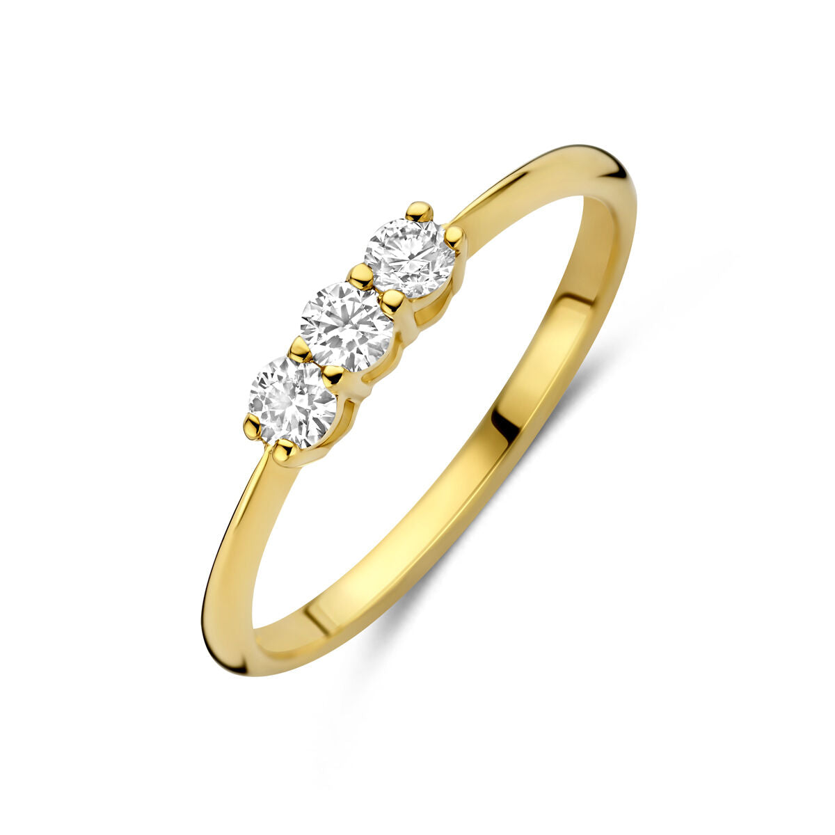 Fantasy Collection Trilogie ring lab grown diamant 0.24ct g vs 14K geelgoud