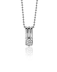 ZINZI zilveren strakke hanger 13mm bezet met witte zirconia ZIH403 (zonder collier) - PansiteNederland.nl
