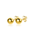 Zinzi Gold 14 krt gouden glanzende bol oorknoppen 4mm ZGO394