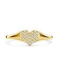 14K Geelgouden Ring Hart Zirkonia 4034151