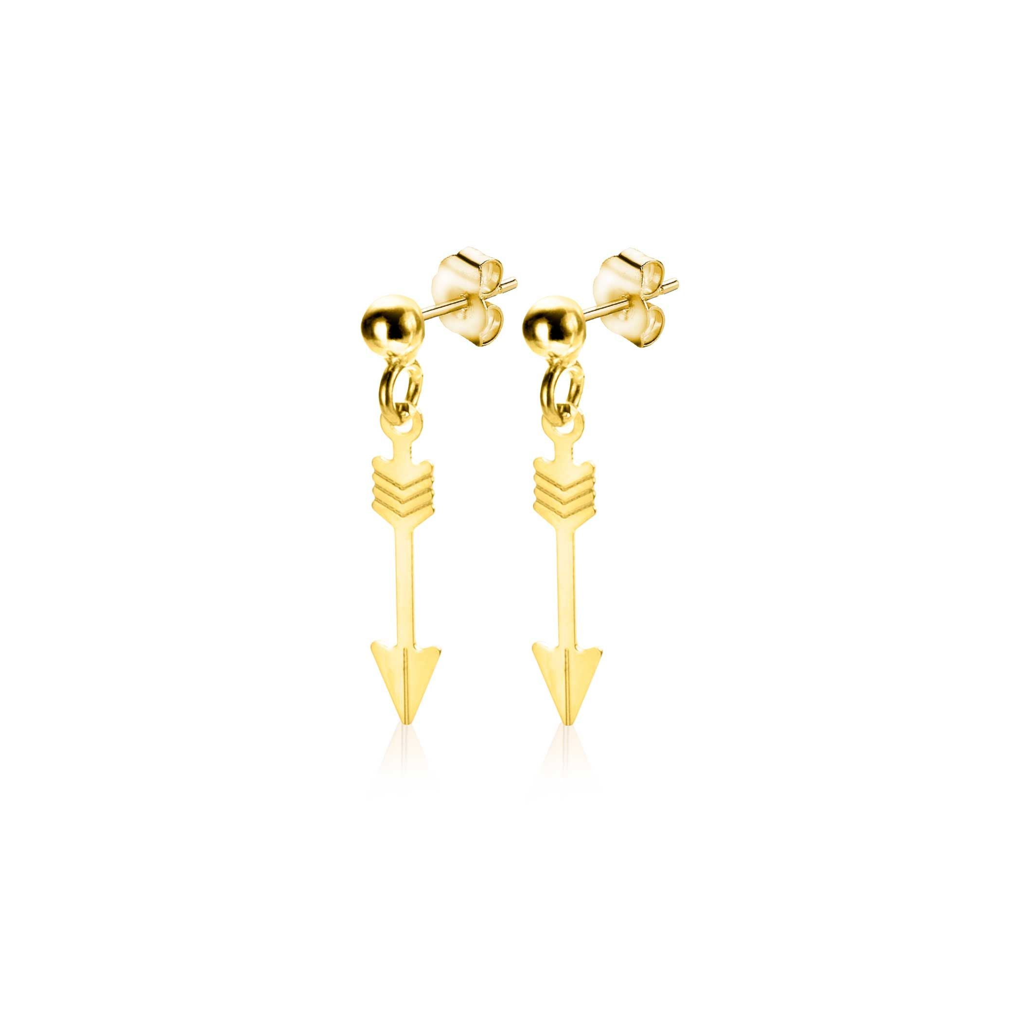 ZINZI 14K Gouden Oorknoppen ZGO383 zilver oorbellen