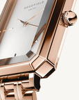 Rosefield horloge OCWSRG-O42 The Octagon White Sunray Steel Rose Gold - PansiteNederland.nl