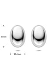 Edelstalen oorknoppen 25 mm - 6506203