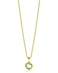 Zinzi AUGUSTUS hanger 8mm gold plated geboortesteen groen peridoot zirkonia ZIH-AUG (zonder collier) - PansiteNederland.nl