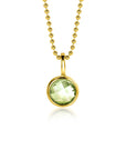 Zinzi AUGUSTUS hanger 8mm gold plated geboortesteen groen peridoot zirkonia ZIH-AUG (zonder collier) - PansiteNederland.nl