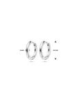 Zilveren lapoorringen rond - 1322801