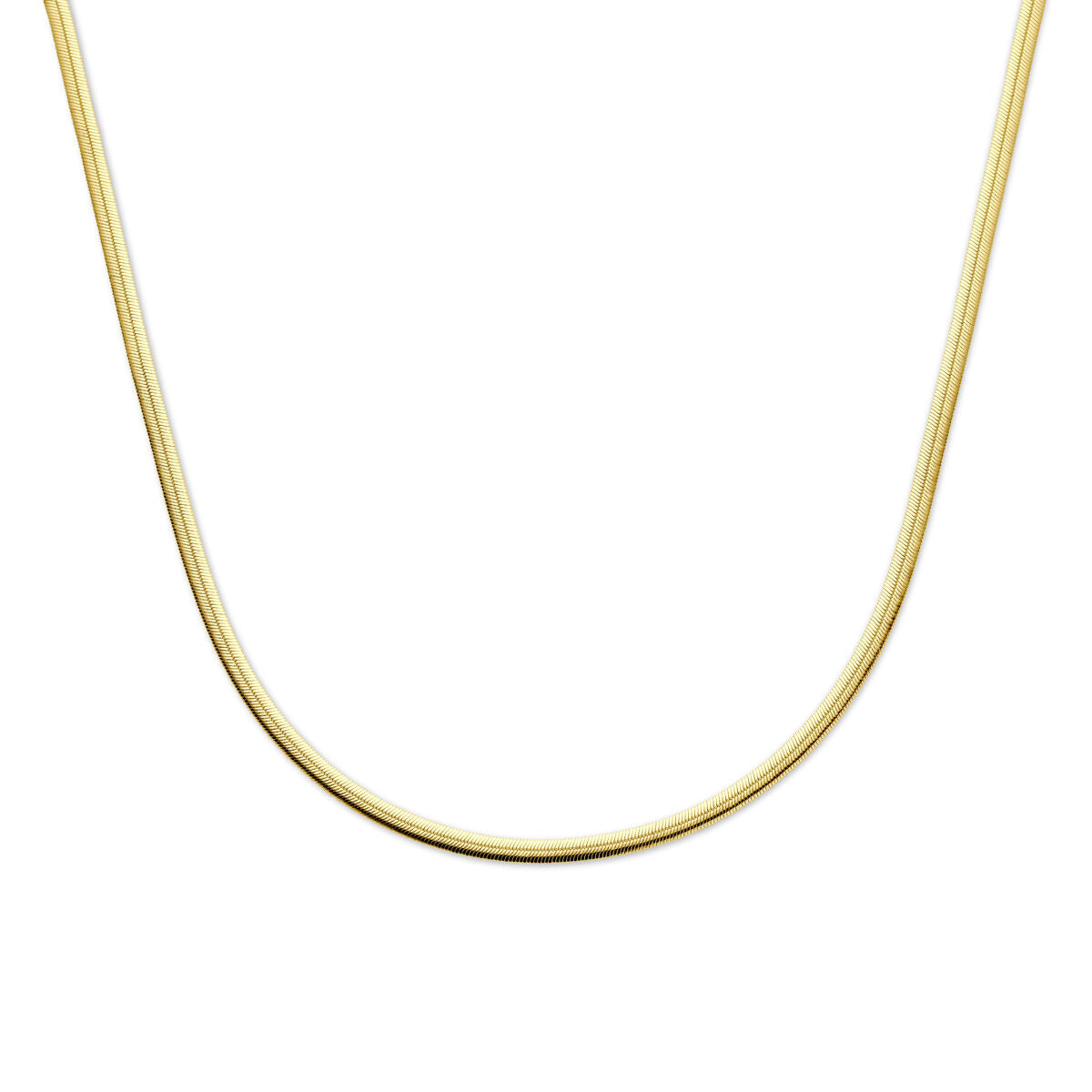 Fantasy Collection Collier gourmette 4 mm 40 + 4 cm 3 micron zilver verguld