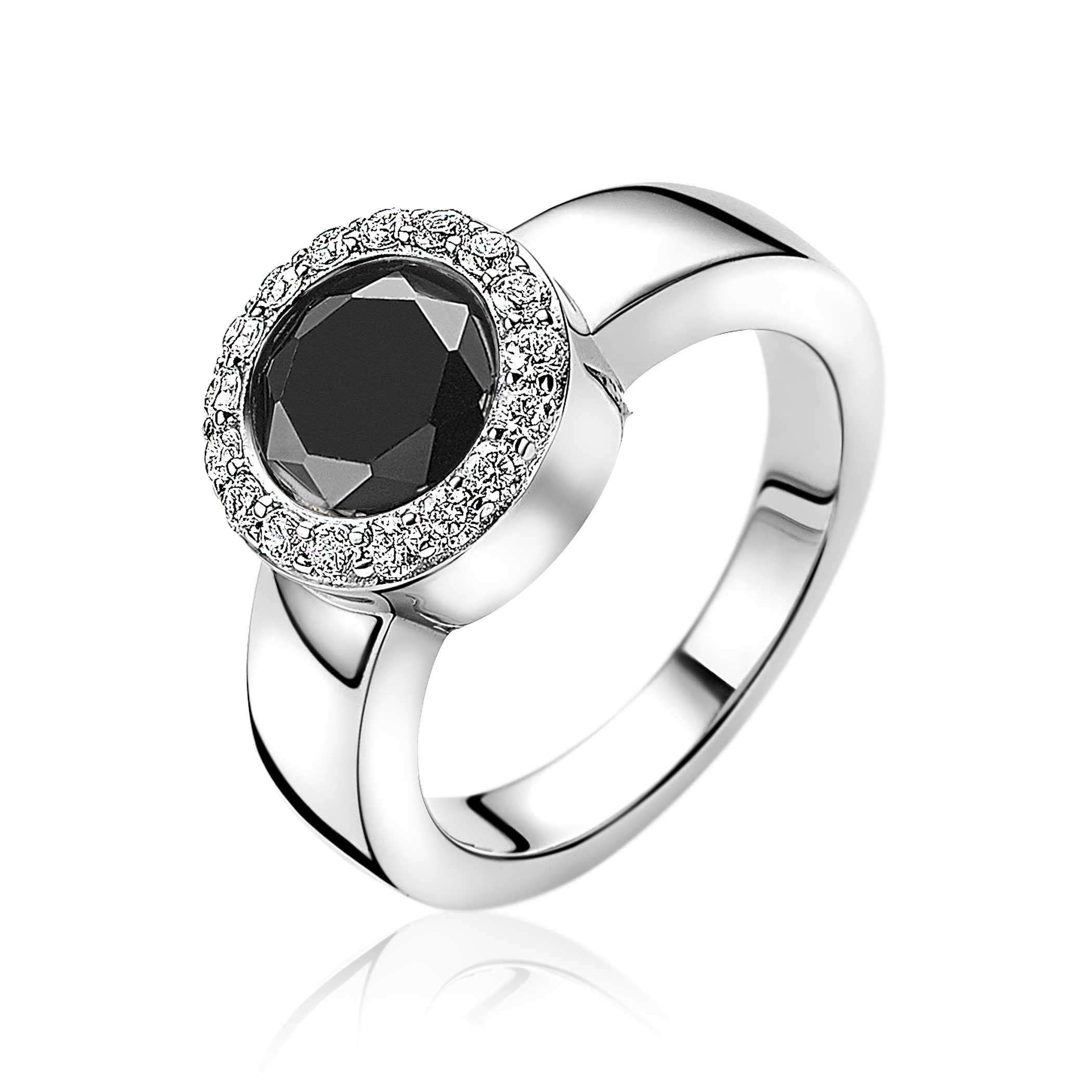 ZINZI Zilveren Ring met Zirkonia ZIR4
