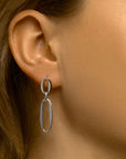 Zilver Gerhodineerd Oorhangers Paperclip 1337240 - PansiteNederland.nl