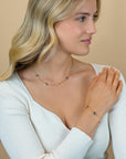 ZINZI gold plated armband met rondjes en kleurstenen ZIA2715G