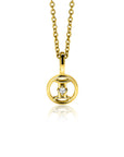 Zinzi gold plated zilveren Tweelingen sterrenbeeldhanger bezet met witte zirkonia ZIHY-TWE (zonder collier) - PansiteNederland.nl