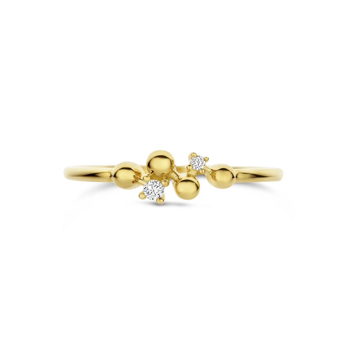 Fantasy Collection Ring diamant 0.03ct h p 14K geelgoud