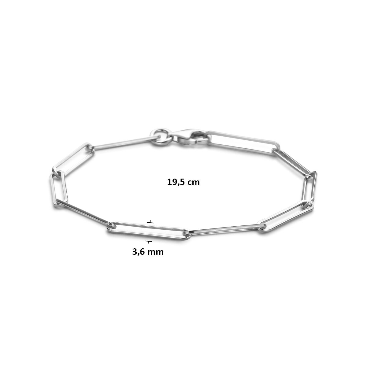 Fantasy Collection Armband anker 3,6 mm 19,5 cm zilver