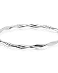 ZINZI zilveren bangle armband met gedraaide buis 4mm ZIA2756