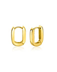 Zinzi Gold 14 krt gouden rechthoekige oorringen met luxe klapsluiting 10mm x 2mm vierkante buis ZGO408