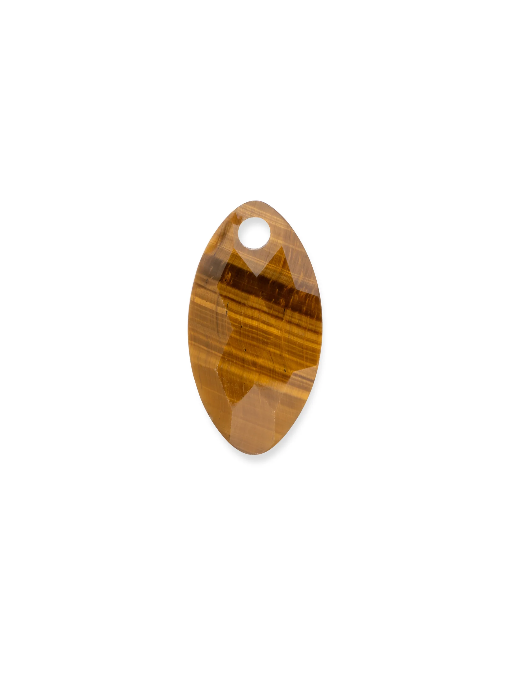 Sparkling Jewels - hanger - Facet Leaf Tiger Eye - 28mm PENGEM09-FCT-S - PansiteNederland.nl