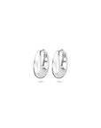 Zilveren gerhodineerde klapoorringen 11,5 mm - 1340806