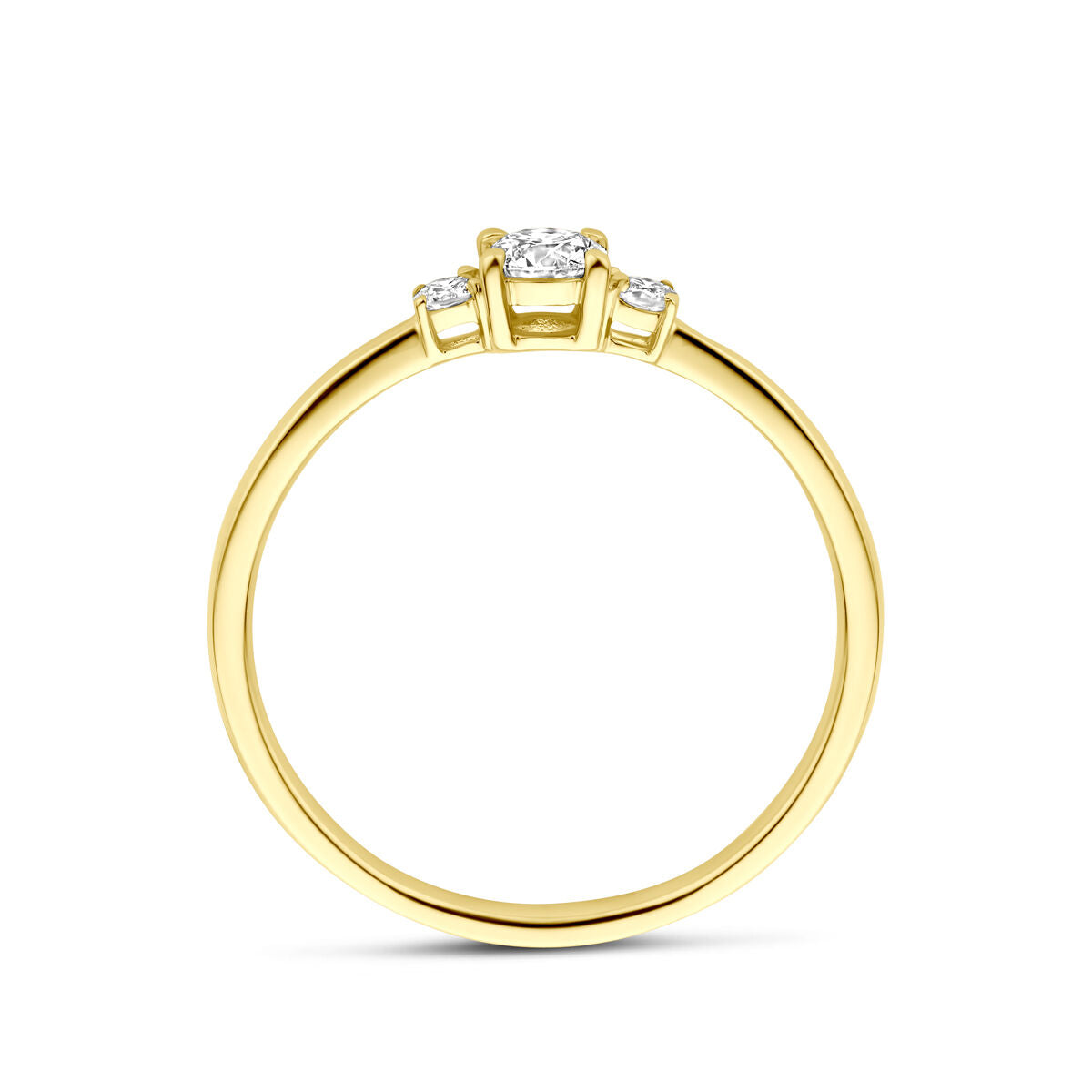 Fantasy Collection Ring lab grown diamant 0.25ct h si 14K geelgoud