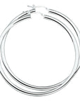 Zilver Gerhodineerd Oorringen 4,0 MM Ronde Buis 1307317 - PansiteNederland.nl