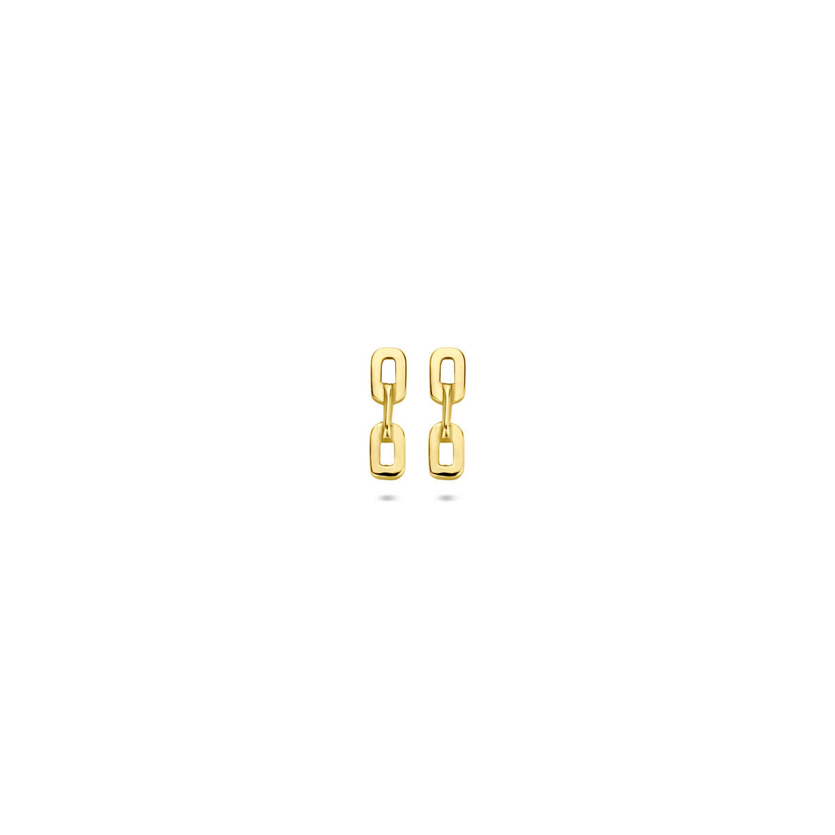 14K geelgouden oorknoppen schakel 7 mm - 4034246