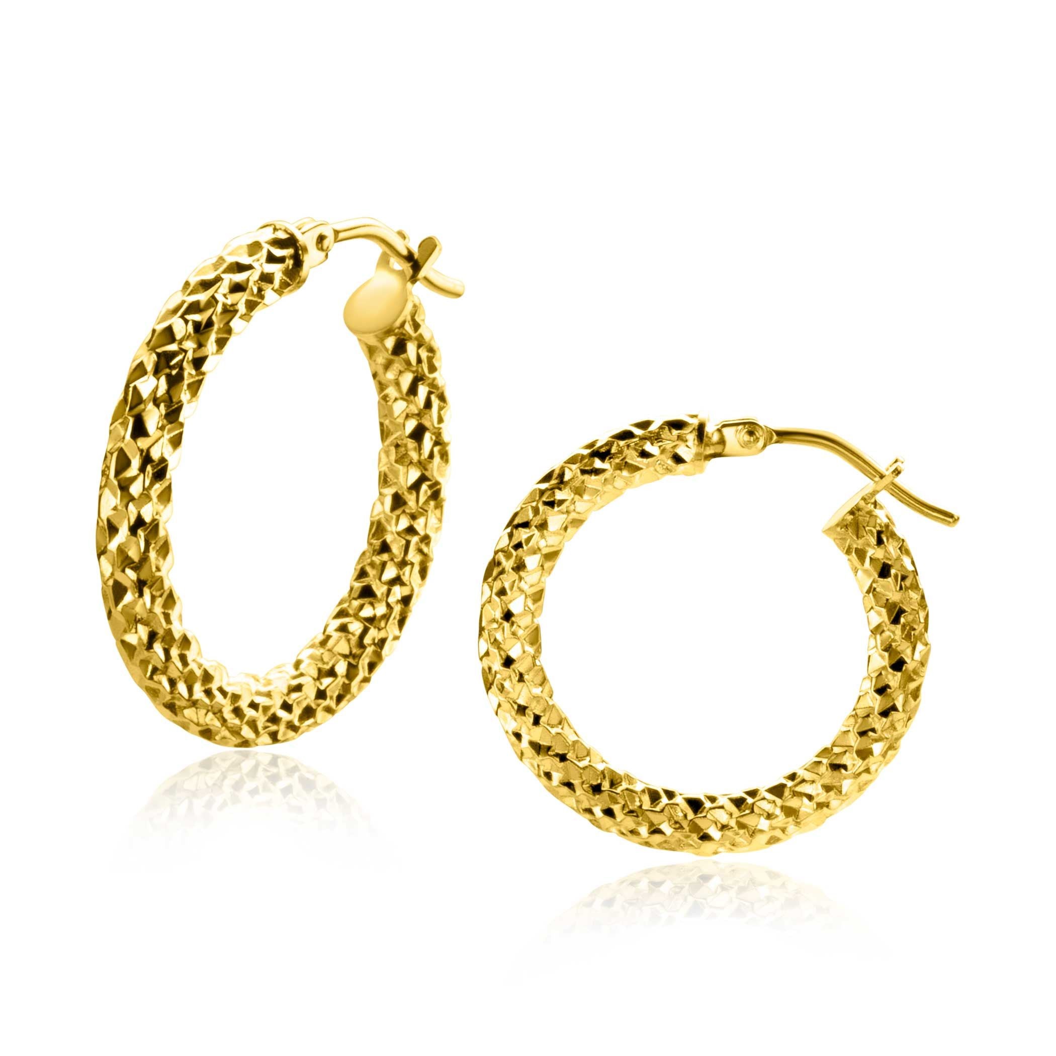 ZINZI 14K Gouden Oorbellen ZGO328 zilver