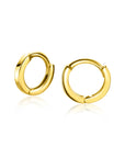 Zinzi Gold 14 krt gouden oorringen met luxe klapsluiting 8mm x 1,3mm vierkante buis ZGO410