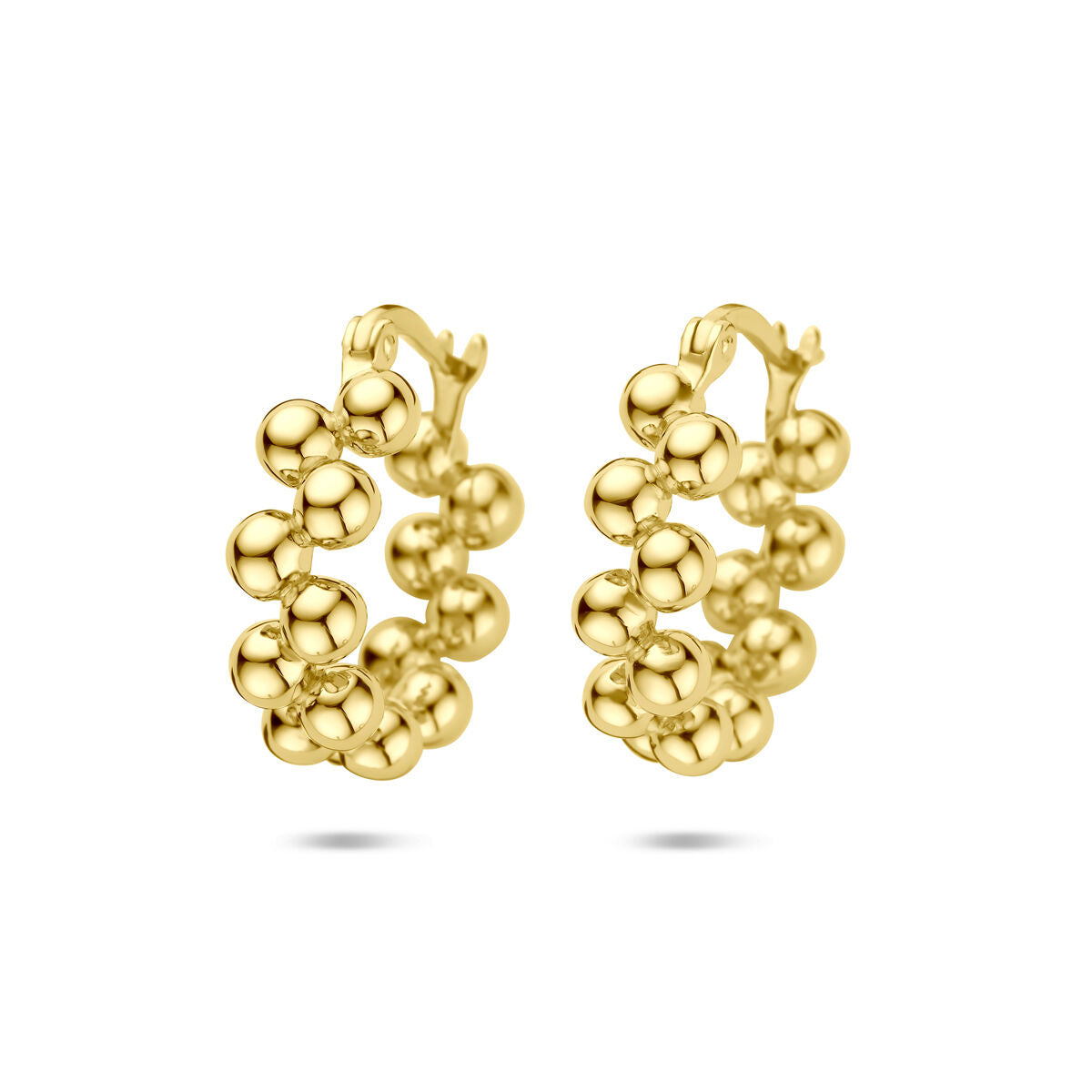 Zilveren vergulde geel oorringen 19 mm 1 micron - 2104070