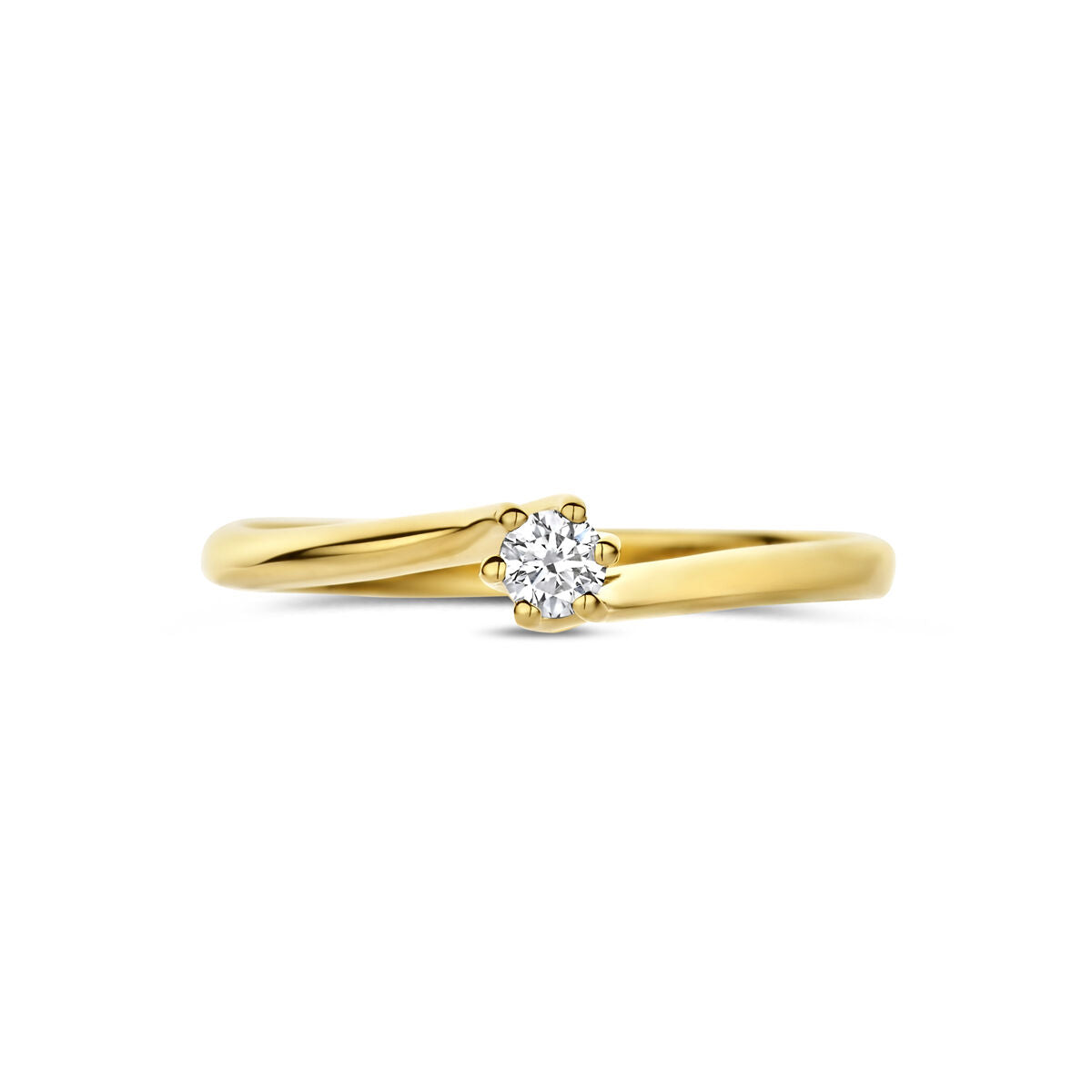 Fantasy Collection Ring lab grown diamant 0.10ct g vs 14K geelgoud