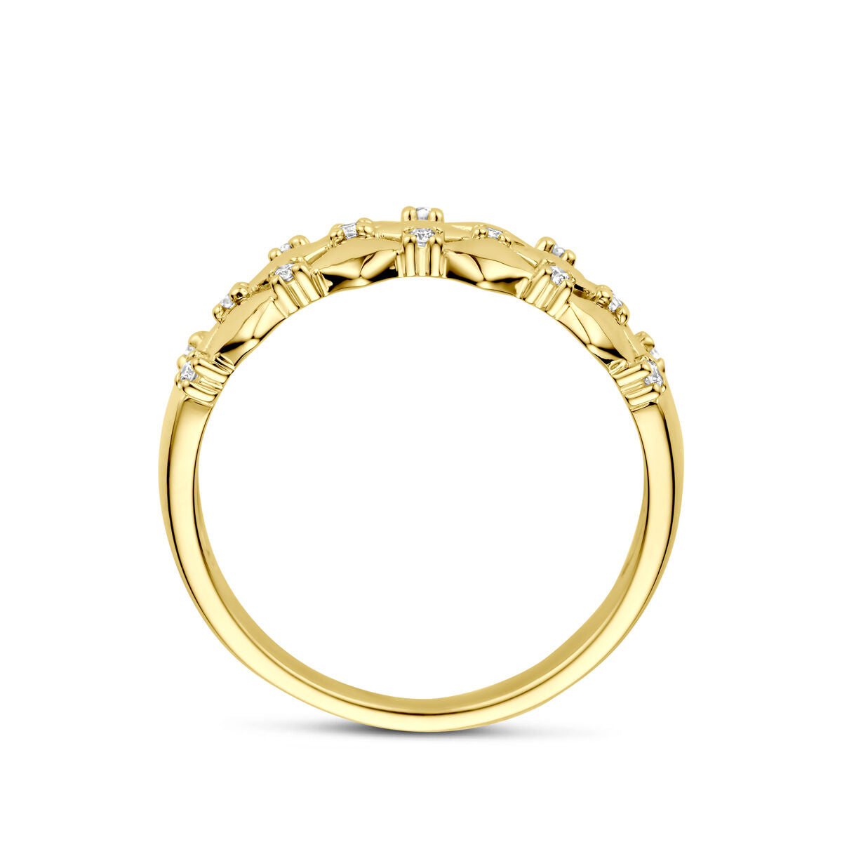 Fantasy Collection Ring diamant 0.08ct h si 14K geelgoud