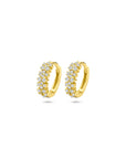 Zilveren vergulde geel klapoorringen zirkonia 11,5 mm 1 micron - 2104011
