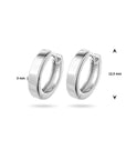 Zilver Gerhodineerd Klapoorringen 3 MM Vlak 1304812 - PansiteNederland.nl