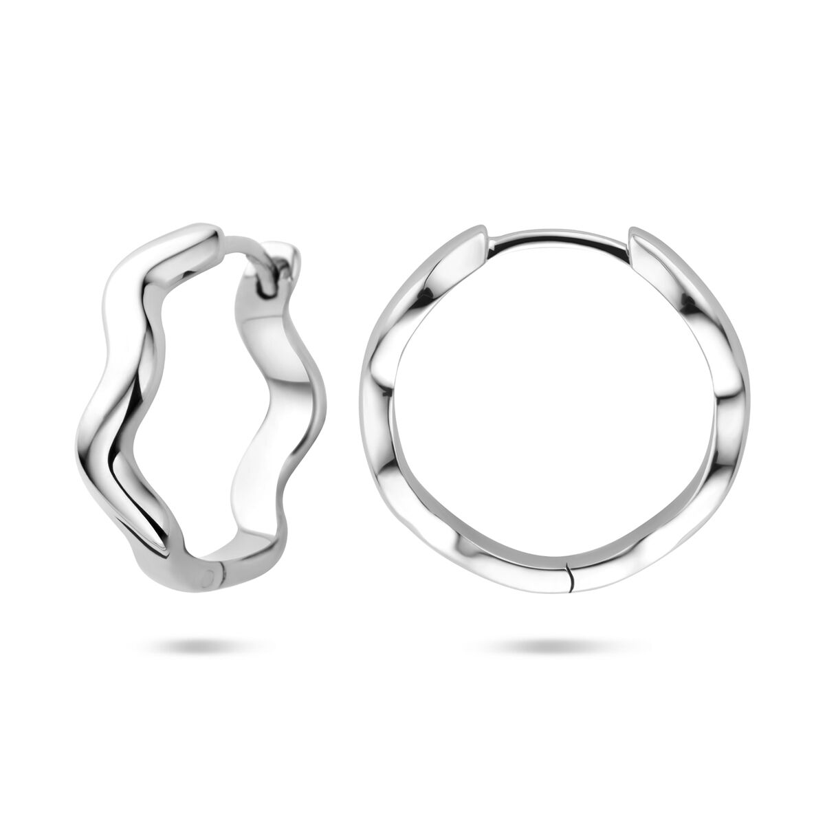 Zilveren gerhodineerde klapoorringen 20 mm - 1340880