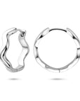 Zilveren gerhodineerde klapoorringen 20 mm - 1340880