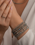 Sparkling Jewels Armband Labradorite Universe - Silver 3mm