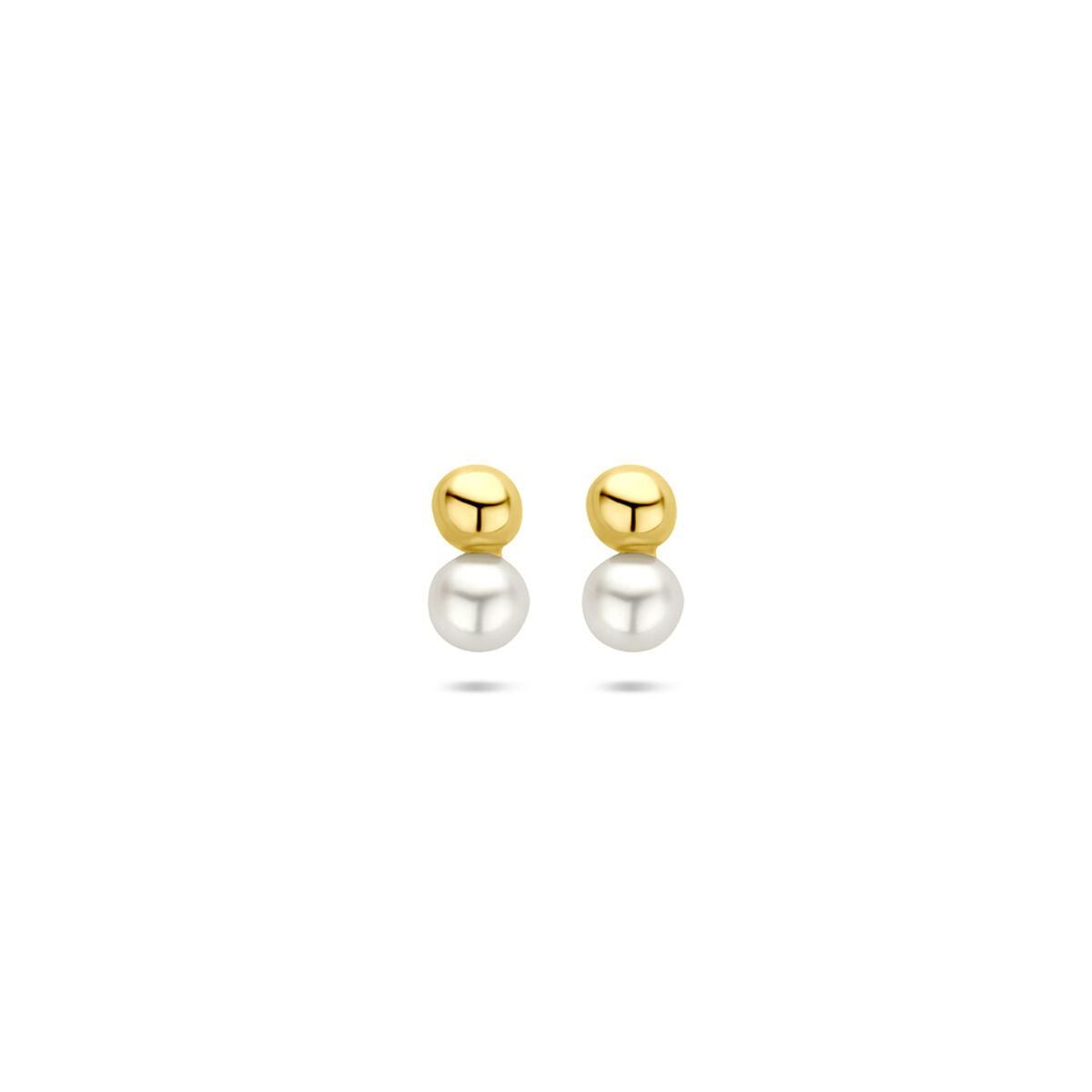 14K geelgouden oorknoppen parel 6,5 mm - 4034086